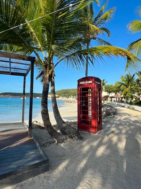 Antigua - Discover and Relax on 2 beaches - Fort James and the Red Telephone Booth Moment at Dickenson Bay