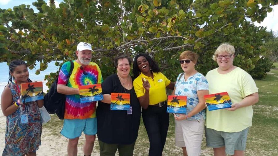 Sip & Paint with lunch on exciting Ffryes Tiki beach Bar - Painting Class: How You’ll Leave With a Real Souvenir